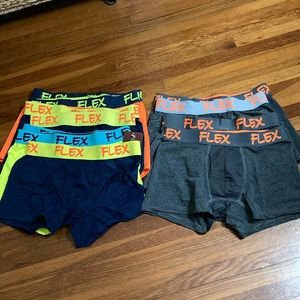 11 pairs of flex boxer briefs! Many are brand new, and a few are lightly used.